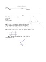 kiểm tra hình học 7 t16 tư luận