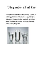 Uống nước - dễ mà khó