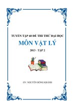 Tuyển tập 60 đề thi thử đại học môn Vật Lý (giáo dục hồng phúc)