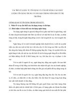 VAI TRÒ CỦA ĐẦU TƯ TÍN DỤNG VÀ VẤN ĐỀ NÂNG CAO CHẤT LƯỢNG TÍN DỤNG TRUNG VÀ DÀI HẠN TRONG NỀN KINH TẾ THỊ TRƯỜNG