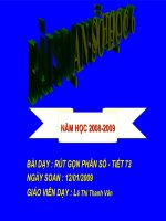 Tiết 73: Rút gọn phân số