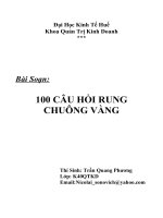 100 CÂU HỎI RUNG CHUÔNG VÀNG