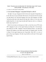 THỰC TRẠNG QUAN HỆ KINH TẾ THƯƠNG MẠI VIỆT NAM - SINGAPORE  GIAI ĐOẠN 1995-2001