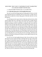 KHÁI NIỆM  THỰC CHẤT VÀ MÔ HÌNH TỔ CHỨC MARKETING CỦA DOANH NGHIỆP THƯƠNG MẠI