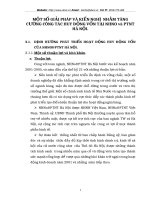 MỘT SỐ GIẢI PHÁP VÀ KIẾN NGHỊ  NHẰM TĂNG CƯỜNG CÔNG TÁC HUY ĐỘNG VỐN TẠI NHNO và PTNT HÀ NỘI