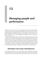 Managing people and performance