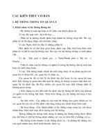 CÁC KIẾN THỨC CƠ BẢN