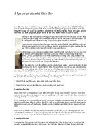 3 lựa chọn của nhà lãnh đạo