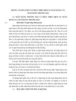 NHỮNG VẤN ĐỀ CƠ BẢN VỀ PHÁT TRIỂN DỊCH VỤ NGÂN HÀNG CỦA NGÂN HÀNG THƯƠNG MẠI