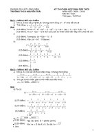 Đề thi HSG Toán 9 và ĐA tr Nguyễn Trãi