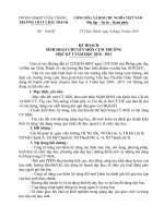 Kế hoạch chuyên môn liên trường học kì I năm học 2010-2011