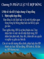 Chương IV:Pháp luật về hợp đồng
