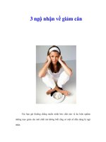 3 ngộ nhận về giảm cân