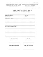 ĐĂNG KÝ ĐỀ TÀI LUẬN VĂN THẠC SĨ