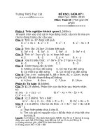 Đề & Đáp án KTCL giữa KÌ I Toán 8