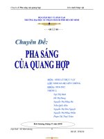 sinh lý thực vật-pha sáng quang hợp