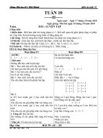 Giáo án lớp 1 tuần 10- 2 Buổi