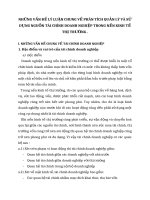 NHỮNG VẤN ĐỀ LÝ LUẬN CHUNG VỀ PHÂN TÍCH QUẢN LÝ VÀ SỬ DỤNG NGUỒN TÀI CHÍNH DOANH NGHIỆP TRONG NỀN KINH TẾ THỊ TRƯỜNG