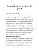 Những thách thức cho một thương hiệu phần 3