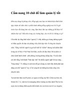 Cẩm nang 10 chữ để làm quản lý tốt