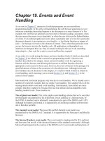 Events and Event Handling