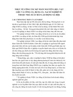 THỰC TẾ CÔNG TÁC KẾ TOÁN NGUYÊN LIỆU, VẬT LIỆU VÀ CÔNG CỤ, DỤNG CỤ, TẠI XÍ NGHIỆP IN