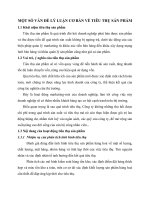 MỘT SỐ VẤN ĐỀ LÝ LUẬN CƠ BẢN VỀ TIÊU THỤ SẢN PHẨM