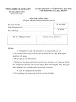 De thi chon doi tuyen Tinh 2010 - 2011