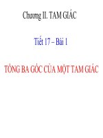Tiết 17: Tổng ba góc trong một tam giác