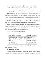 MỘT SỐ GIẢI PHÁP NHẰM MỞ RỘNG THỊ TRƯỜNG TIÊU THỤ