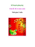 Kế hoạch giảng dạy - Chủ đề: Bé và mùa xuân