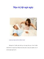 Mẹo trị tật ngủ ngáy