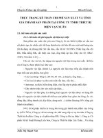 THỰC TRẠNG KẾ TOÁN CHI PHÍ SẢN XUẤT VÀ TÍNH GIÁ THÀNH SẢN PHẨM TẠI CÔNG TY TNHH THIẾT BỊ ĐIỆN VẠN XUÂN
