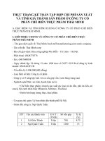 THỰC TRẠNG KẾ TOÁN TẬP HỢP CHI PHÍ SẢN XUẤT VÀ TÍNH GIÁ THÀNH SẢN PHẨM Ở CÔNG TY CỔ PHẦN CHẾ BIẾN THỰC PHẨM THÁI MINH