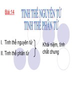 bài 14. tinh thể nguyên tử tinh thể phân tử