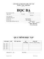 Hướng dẫn học bạ theo CV 717