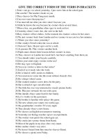 VERB FORM FOR SECONDARY SCHOOL