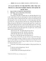 LÝ LUẬN CHUNG VỀ THỊ TRƯỜNG TIÊU THỤ SẢN PHẨM CỦA DOANH NGHIỆP TRONG NỀN KINH TẾ QUỐC DÂN