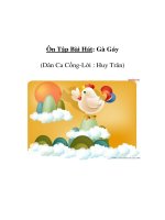 Âm nhạc lớp 3 - Ôn Tập Bài Hát: Gà Gáy (Dân Ca Cống-Lời : Huy Trân)
