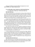 Chương I CƠ SỞ LÝ LUẬN VỀ CÔNG TÁC QUẢN LÝ VÀ SỦ DỤNG NHÂN LỰC TRONG KHÁCH SẠN