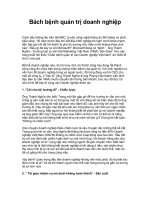 Bách bệnh quản trị doanh nghiệp