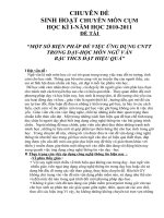 chuyên đề sinh hoạt cụm lần 1