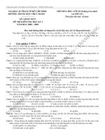 Đề thi HKI 08-09 Trung học Thực hành