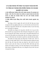 LÝ LUẬN CHUNG VỀ CÔNG TÁC HẠCH TOÁN CHI PHÍ VÀ TÍNH GIÁ THÀNH SẢN PHẨM TRONG CÁC DOANH NGHIỆP XÂY DỰNG