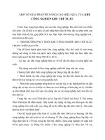 MỘT SỐ GIẢI PHÁP ĐỂ NÂNG CAO HIỆU QUẢ CỦA KHU CÔNG NGHIỆP KHU CHẾ XUẤT