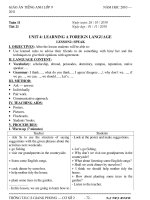 GIÁO ÁN 9 - TUẦN 11 THEO PPCT MỚI NHẤT TỈNH THÁI BÌNH