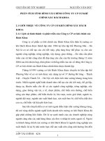 PHÂN TÍCH TÌNH HÌNH TÀI CHÍNH CÔNG TY CP CƠ KHÍ CHÍNH XÁC BÁCH KHOA