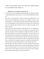 MỘT SỐ GIẢI PHÁP NÂNG CAO HIỆU QUẢ KINH DOANH CỦA XÍ NGHIỆP DƯỢC PHẨM 120