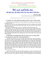 KIỂM TRA ĐÁNH GIÁ MÔN TOÁN