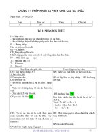 Đại số chương I theo chuẩn mới